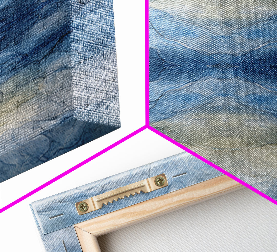 Soft Cloud and Rain Composition Framed Canvas Print, Bathroom Art, Trendy Wall Art, Bathroom Decor, Fine Art, Spa, BAT-1x1-67