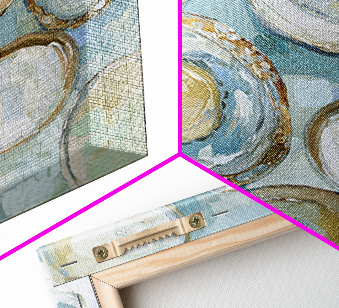 Oyster Shell Study Framed Canvas Print, Bathroom Art, Modern Wall Art, Bathroom Decor, Fine Art, Spa, Wall Decor, Neutral Decor, BAT-1x1-70
