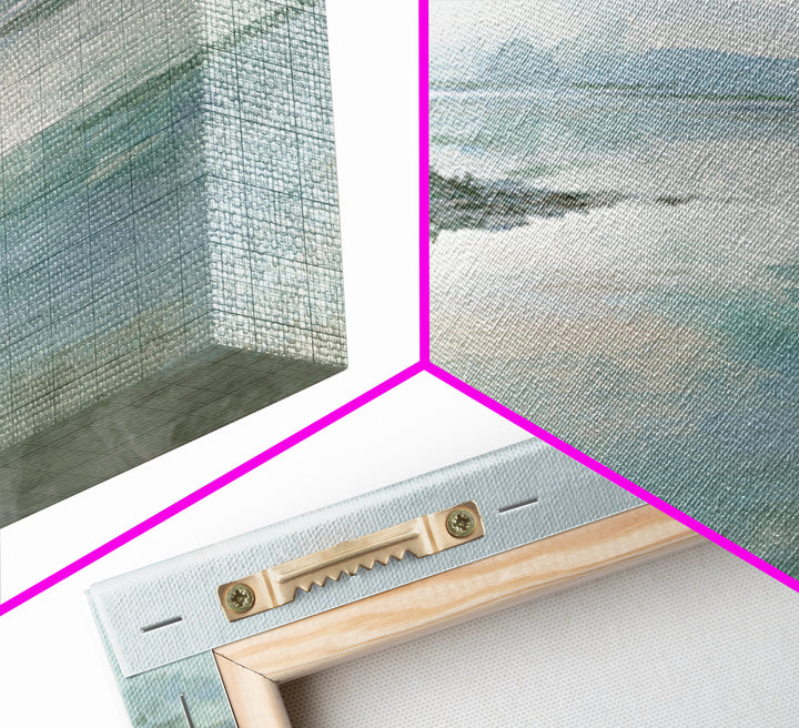 Misty Lake Scene Canvas Print, Bathroom Art, Fine Art Print, Bathroom Decor, Oil Painting, Spa, Poster, Digital Art, Printable, BAT-1x1-81