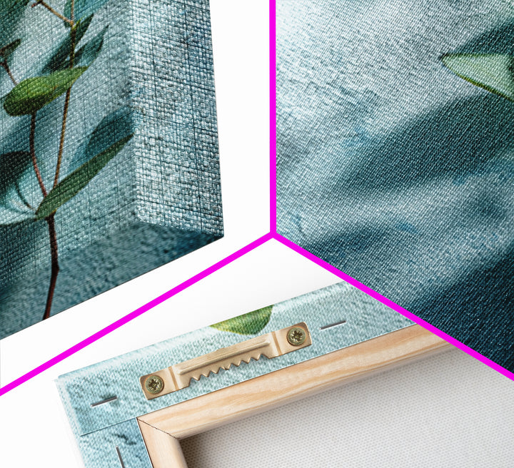 Sunlit Window Plant Shadow on Plaster Canvas Print, Bathroom Art, Bathroom Art Decor, Bathroom Decor, Fine Art, Spa, Boho Decor, BAT-1x1-90