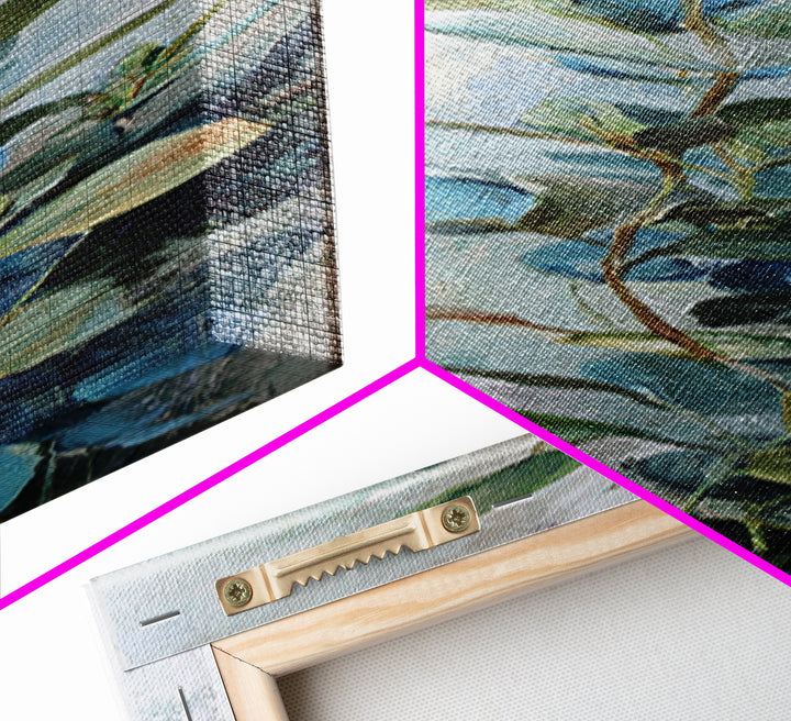 Sunlit Window Plant Shadow on Plaster Framed Canvas Print, Bathroom Art, Modern Wall Art, Bathroom Decor, Oil Painting, Spa, BAT-1x3-30