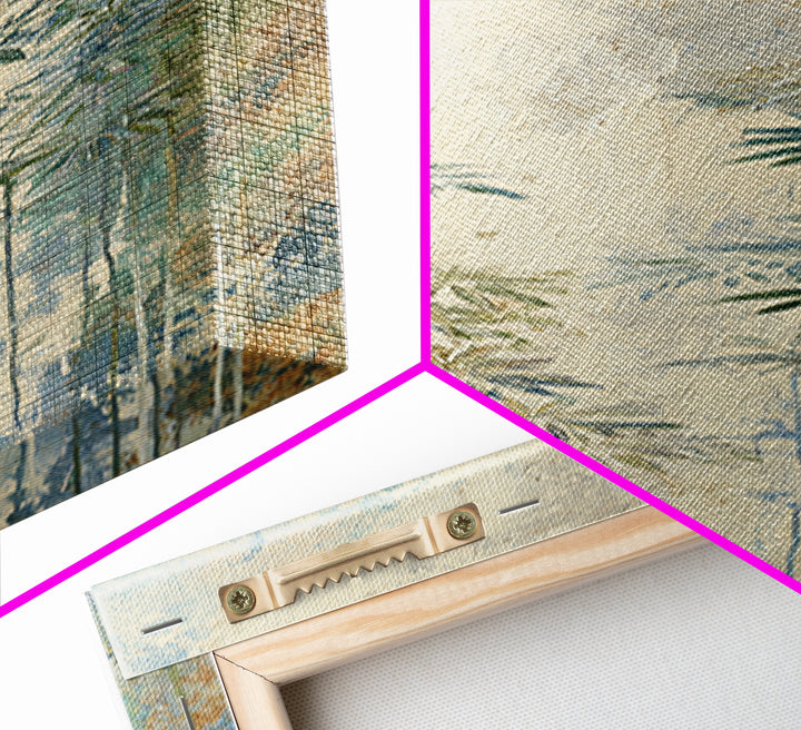 Sunlit Window Plant Shadow on Plaster Framed Canvas Print, Bathroom Art, Modern Wall Art, Bathroom Decor, Oil Painting, Spa, BAT-1x3-54