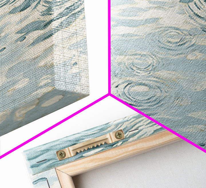 Abstract Water Ripples Framed Canvas Print, Bathroom Art, Art Print, Bathroom Decor, Fine Art, Spa, Custom Pet Portrait, BAT-2x1-1