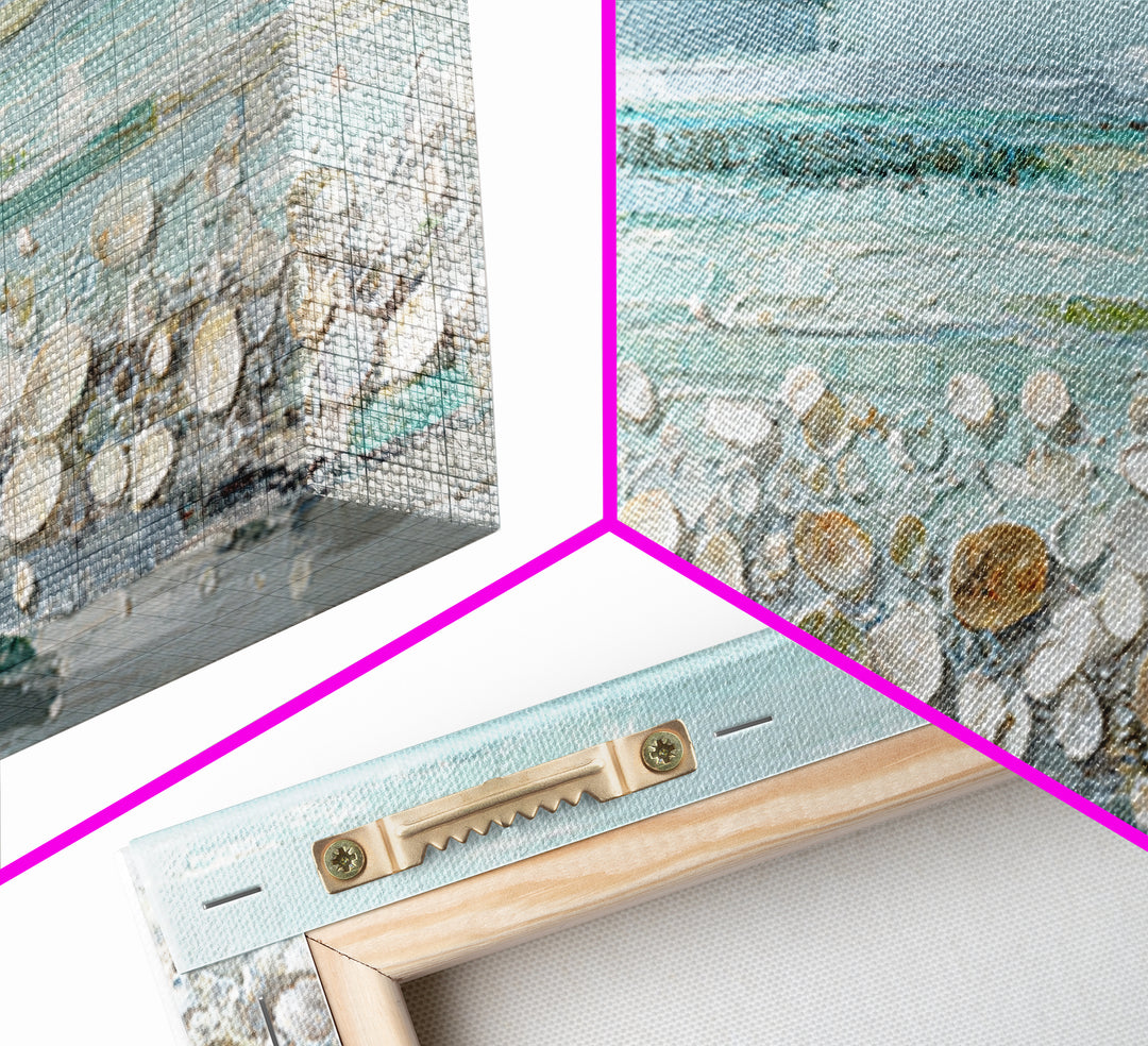 Oyster Shell Study Framed Canvas Print, Bathroom Art, Gallery Decor, Bathroom Decor, Fine Art, Spa, Minimalist Decor, BAT-2x1-18