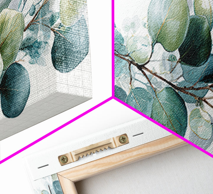 Spa Eucalyptus Branch Canvas Print, Bathroom Art, Wall Decor, Bathroom Decor, Fine Art, Spa, Contemporary Art, Wall Art, BAT-2x1-22