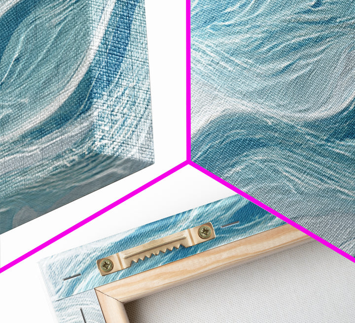 Abstract Water Ripples Framed Canvas Print, Bathroom Art, Art Print, Bathroom Decor, Fine Art, Spa, Custom Pet Portrait, BAT-2x1-25
