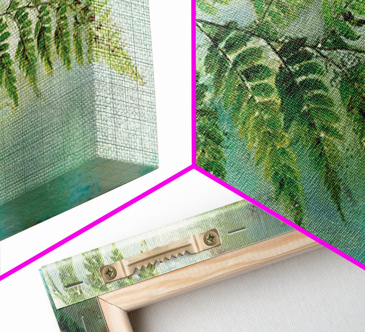 Green Fern Frond Closeup Canvas Print, Bathroom Art, Art Print, Bathroom Decor, Spa, Custom Pet Portrait, Bathroom Wall Art, BAT-2x1-54
