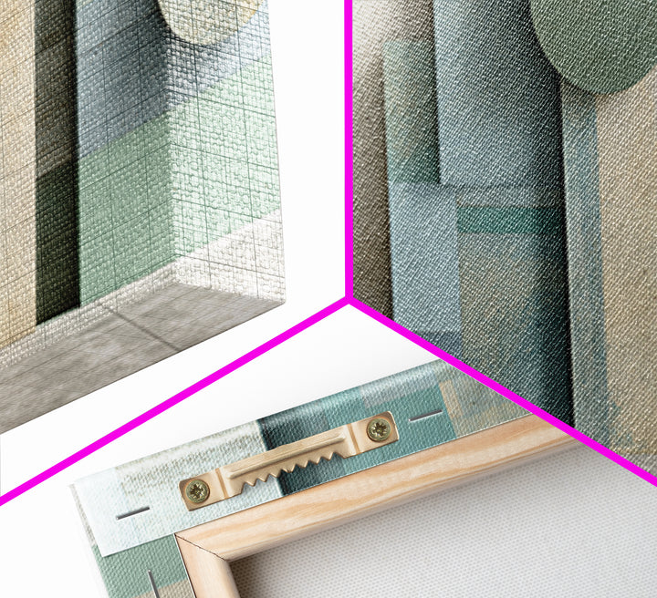 Clean Geometric Forms Framed Canvas Print, Bathroom Art, Minimalist Decor, Bathroom Decor, Fine Art, Spa, Wall Hanging, BAT-2x1-65