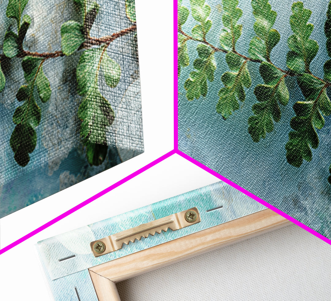 Green Fern Frond Closeup Canvas Print, Bathroom Art, Art Print, Bathroom Decor, Spa, Custom Pet Portrait, Bathroom Wall Art, BAT-2x1-78