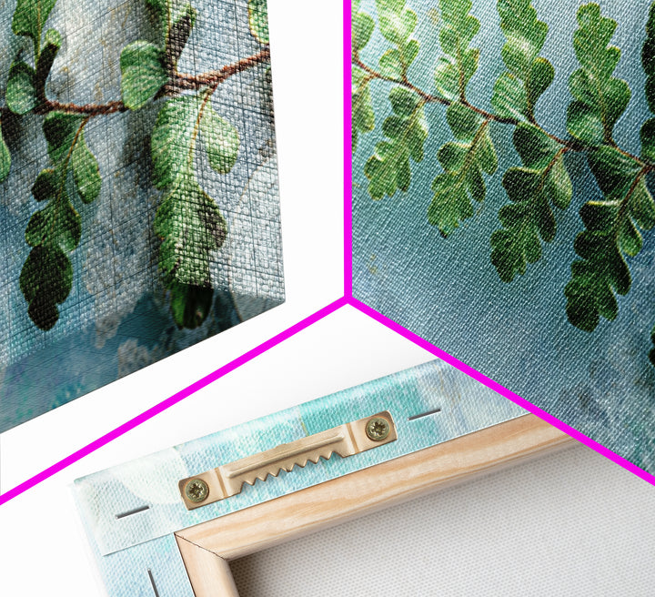 Green Fern Frond Closeup Canvas Print, Bathroom Art, Art Print, Bathroom Decor, Spa, Custom Pet Portrait, Bathroom Wall Art, BAT-2x1-78