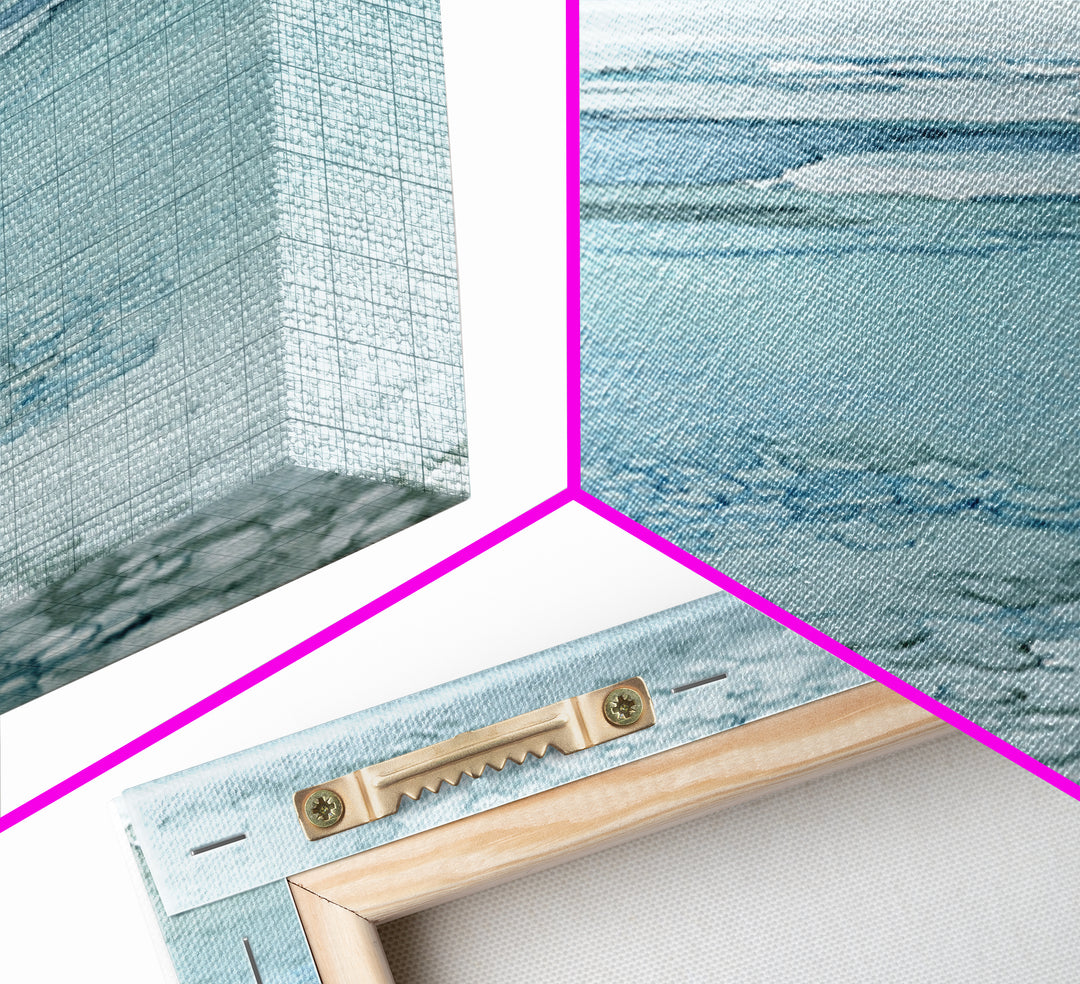 Misty Lake Scene Framed Canvas Print, Bathroom Art, Textured Painting, Bathroom Decor, Fine Art, Spa, Bathroom Wall Art, BAT-2x3-41