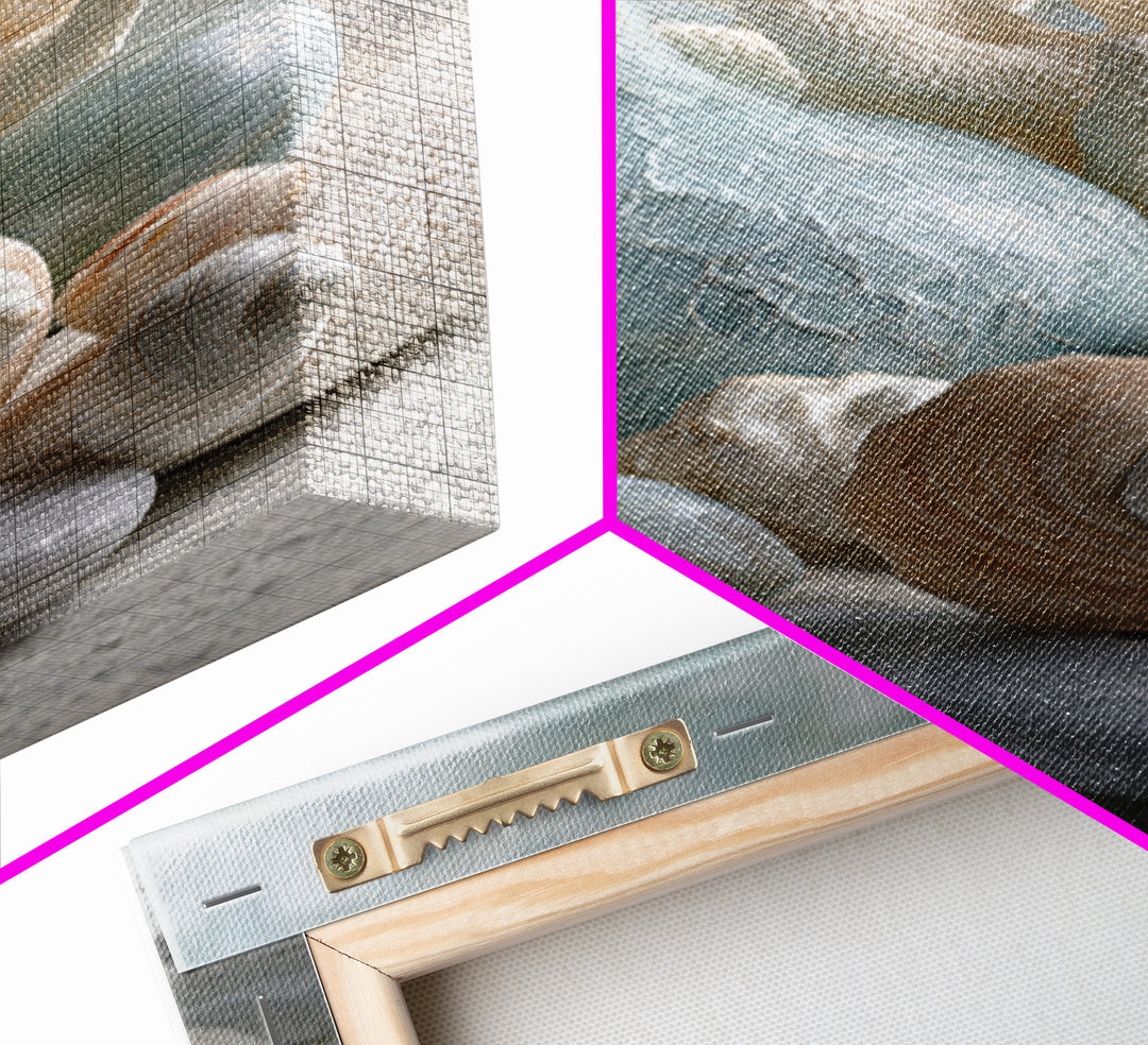 Coral and Shell Arrangement Framed Canvas Print, Bathroom Art, Neutral Decor, Bathroom Decor, Fine Art, Spa, Wall Art, BAT-2x3-43