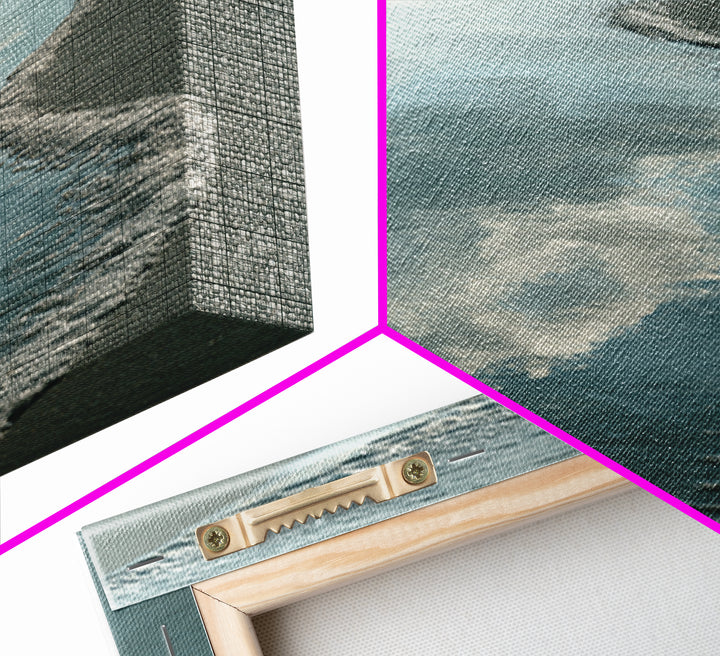 Soft Cloud and Rain Composition Framed Canvas Print, Bathroom Art, Trendy Wall Art, Bathroom Decor, Oil Painting, Spa, BAT-2x3-51