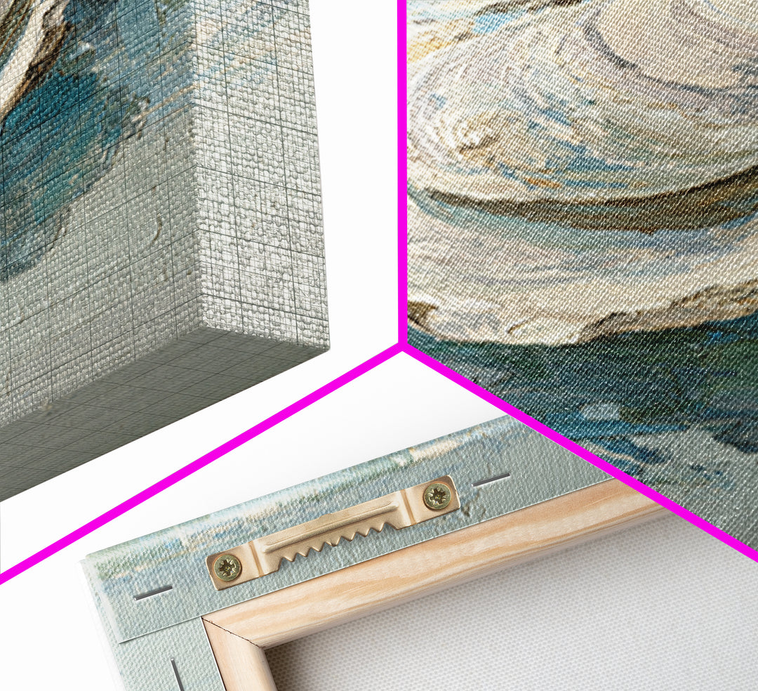 Oyster Shell Study Framed Canvas Print, Bathroom Art, Wall Decor, Bathroom Decor, Fine Art, Spa, Contemporary Art, Wall Art, BAT-2x3-6