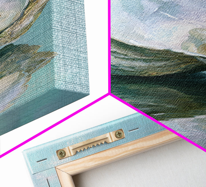 Oyster Shell Study Framed Canvas Print, Bathroom Art, Minimalist Decor, Bathroom Decor, Spa, Wall Hanging, Framed Wall Art, BAT-2x3-78