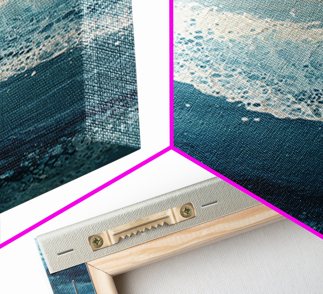 Calming Blue Ocean Wave Study Canvas Print, Bathroom Art, Digital Wall Art, Bathroom Decor, Fine Art, Spa, Unique Wall Art, BAT-2x3-81