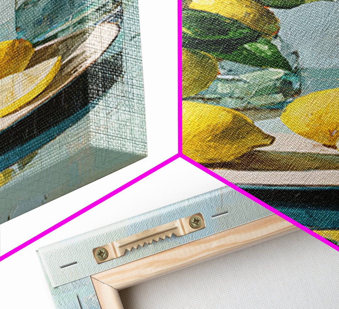 Lemon and Botanical Still Life Canvas Print, Bathroom Art, Wall Art, Bathroom Decor, Spa, Dog Portrait, Canvas Wall Art, BAT-2x3-86
