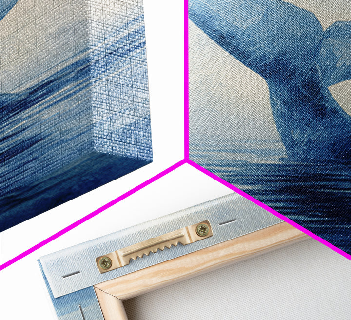 Watercolor Whale Tail Canvas Print, Bathroom Art, Digital Wall Art, Bathroom Decor, Spa, Unique Wall Art, Modern Wall Art, BAT-2x3-95