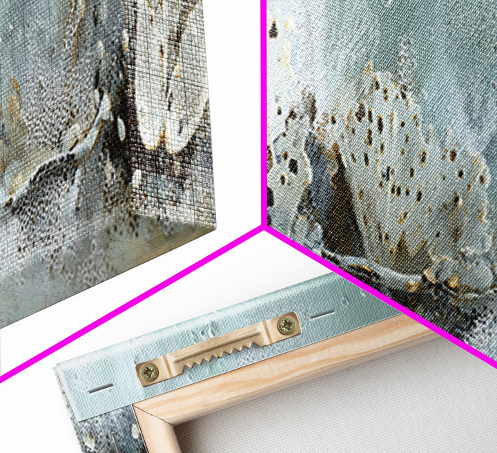 Coral and Shell Arrangement Framed Canvas Print, Bathroom Art, Modern Decor, Bathroom Decor, Fine Art, Spa, Home Decor, BAT-3x1-27