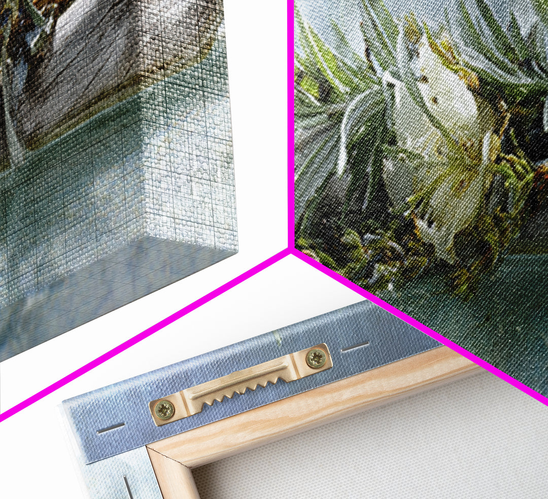 Botanical Bath Herb Arrangement Canvas Print, Bathroom Art, Bathroom Wall Art, Bathroom Decor, Oil Painting, Spa, BAT-3x1-33