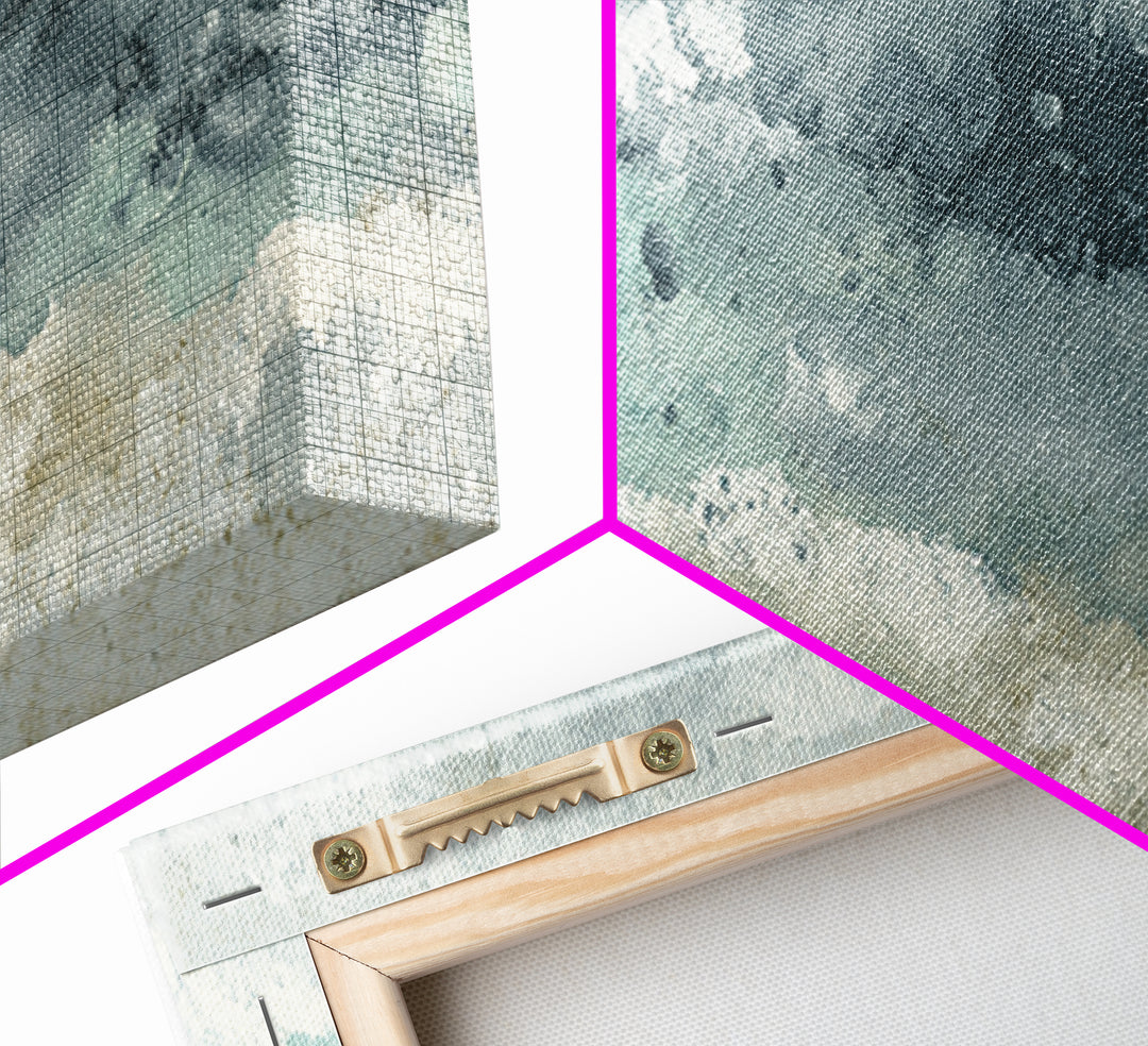 Soft Cloud and Rain Composition Canvas Print, Bathroom Art, Statement Artwork, Bathroom Decor, Fine Art, Spa, Digital Art, BAT-3x1-35