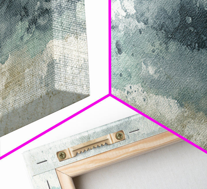 Soft Cloud and Rain Composition Canvas Print, Bathroom Art, Statement Artwork, Bathroom Decor, Fine Art, Spa, Digital Art, BAT-3x1-35