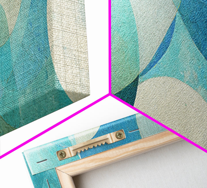 Clean Geometric Forms Framed Canvas Print, Bathroom Art, Bathroom Decor, Abstract Art, Spa, Bathroom Accessories, Modern Art, BAT-3x1-37