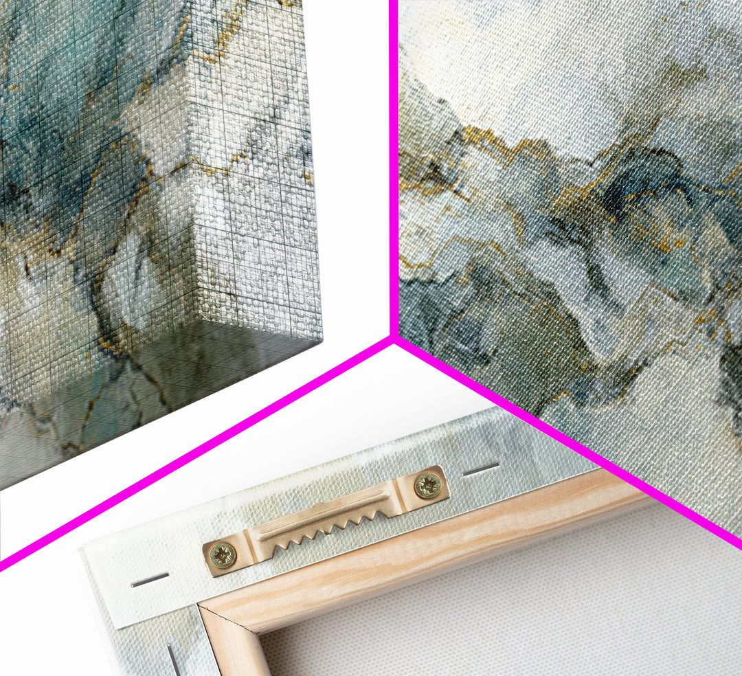 Abstract Marble Texture Canvas Print, Bathroom Art, Wall Art, Bathroom Decor, Abstract Art, Spa, Dog Portrait, Canvas Wall Art, BAT-3x1-80