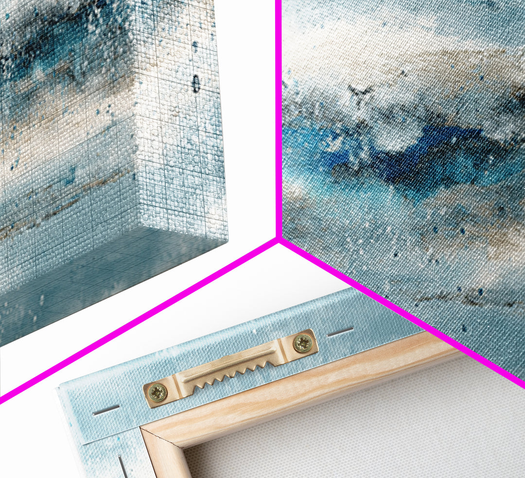 Abstract Water Ripples Canvas Print, Bathroom Art, Modern Art, Bathroom Decor, Fine Art, Spa, Statement Artwork, Boho Decor, BAT-3x1-93