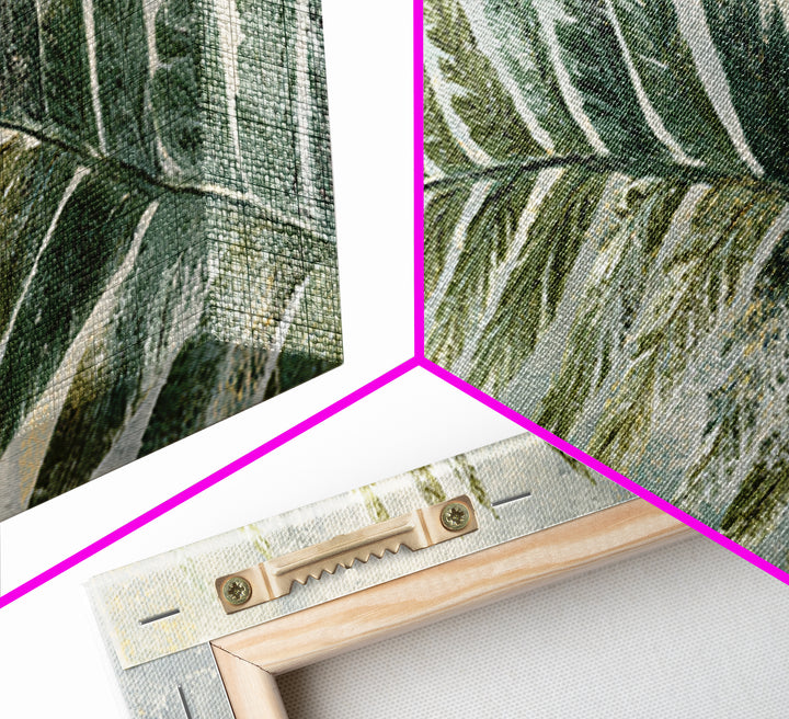 Green Fern Frond Closeup Canvas Print, Bathroom Art, Bathroom Wall Decor, Bathroom Decor, Fine Art, Spa, Bathroom Print, BAT-3x1-98