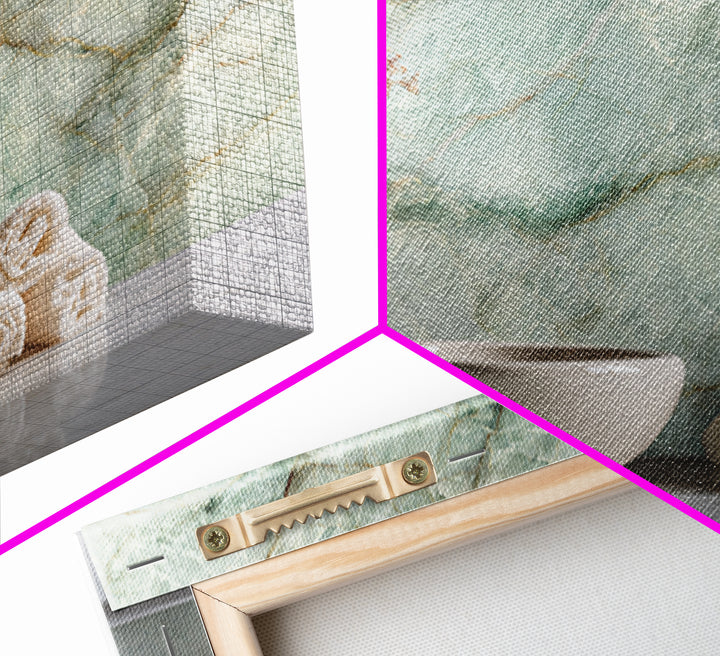 Abstract Marble Texture Framed Canvas Print, Bathroom Art, Bathroom Decor, Abstract Art, Spa, Bathroom Wall Decor, BAT-3x2-20
