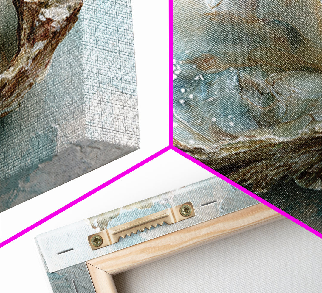 Oyster Shell Study Canvas Print, Bathroom Art, Printable, Bathroom Decor, Watercolor Art, Spa, Bathroom Prints, BAT-3x2-26