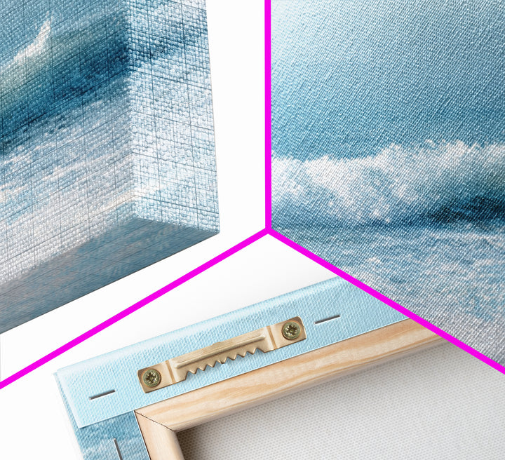 Calming Blue Ocean Wave Study Canvas Print, Bathroom Art, Bathroom Wall Decor, Bathroom Decor, Fine Art, Spa, Bathroom Print, BAT-3x2-53