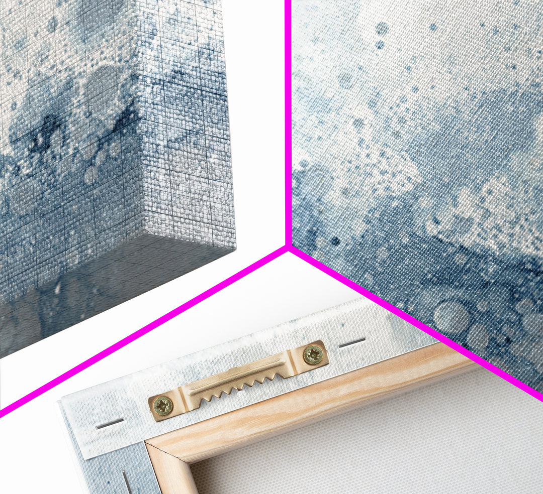 Soft Cloud and Rain Composition Framed Canvas Print, Bathroom Art, Bathroom Decor, Watercolor Art, Spa, Modern Wall Art, BAT-3x2-71