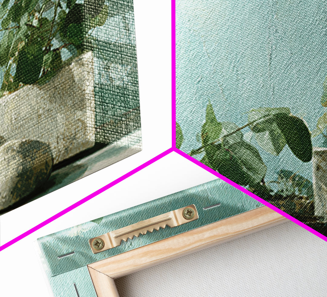 Sunlit Window Plant Shadow on Plaster Canvas Print, Bathroom Art, Bathroom Decor, Abstract Art, Spa, Funny Bathroom Art, BAT-3x2-94