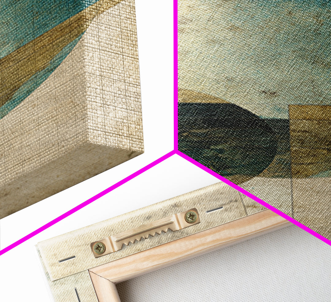Large Circle and Line Abstract Canvas Print, Black and White Art, Statement Artwork, Living Room Decor, Abstract Art, BAW-2x3-32