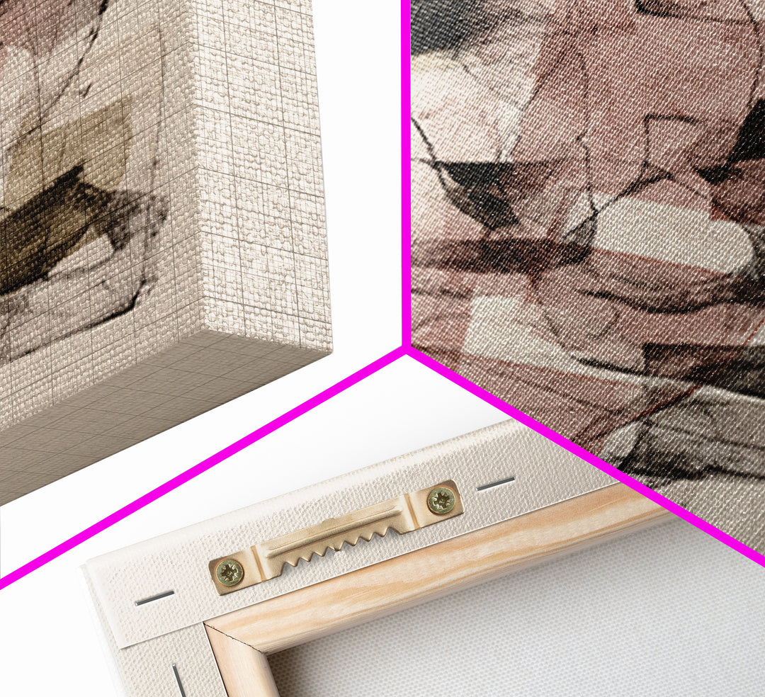 Abstract Charcoal Gestures on White Paper Canvas Print, Black and White Art, Modern Decor, Living Room Decor, Monochrome, BAW-2x3-84