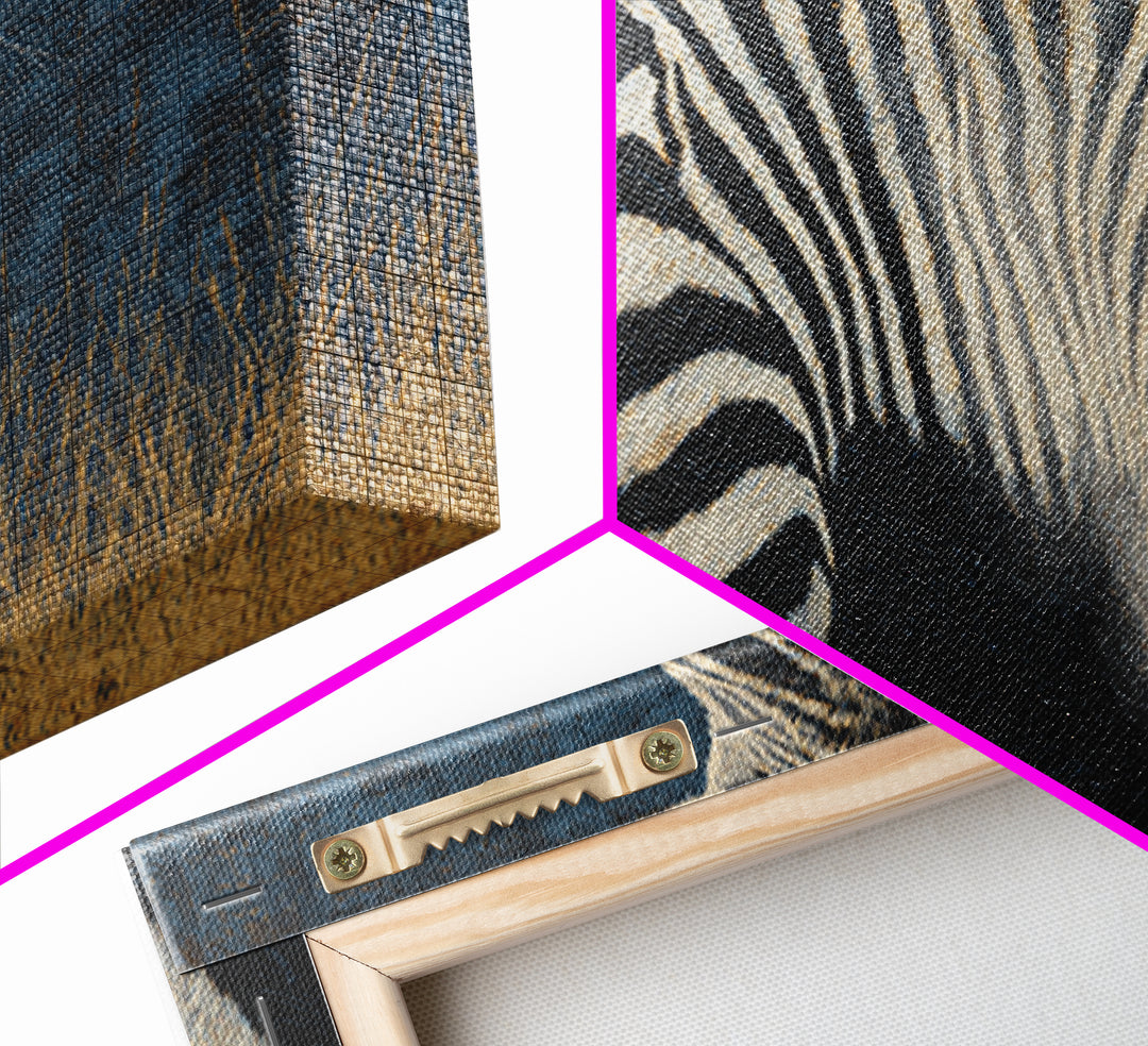 Zebra Stripe Closeup as Graphic Abstraction Canvas Print, Black and White Art, Art, Living Room Decor, Fine Art, Monochrome, BAW-3x2-84