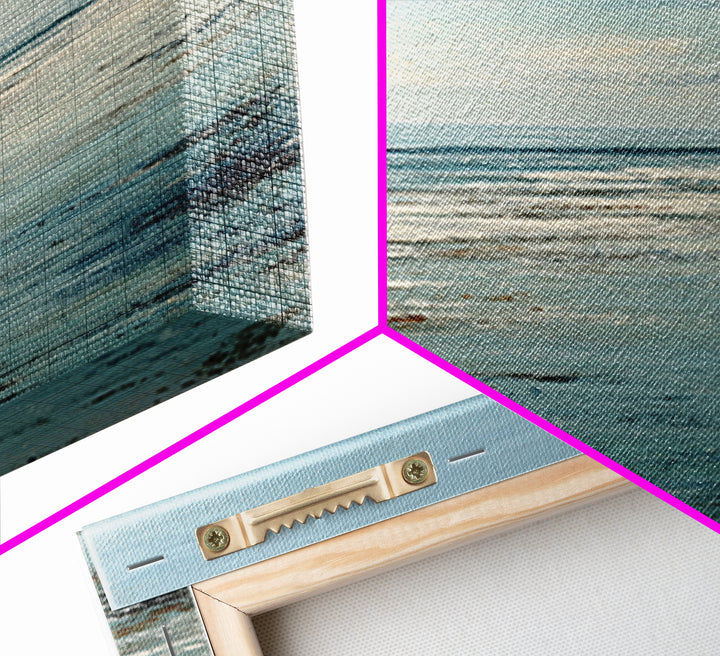Abstract Ocean Horizon Canvas Print, Beach Art, Room Decor, Coastal Decor, Fine Art, Shore, Original Painting, Digital Wall Art, BEA-1x3-28