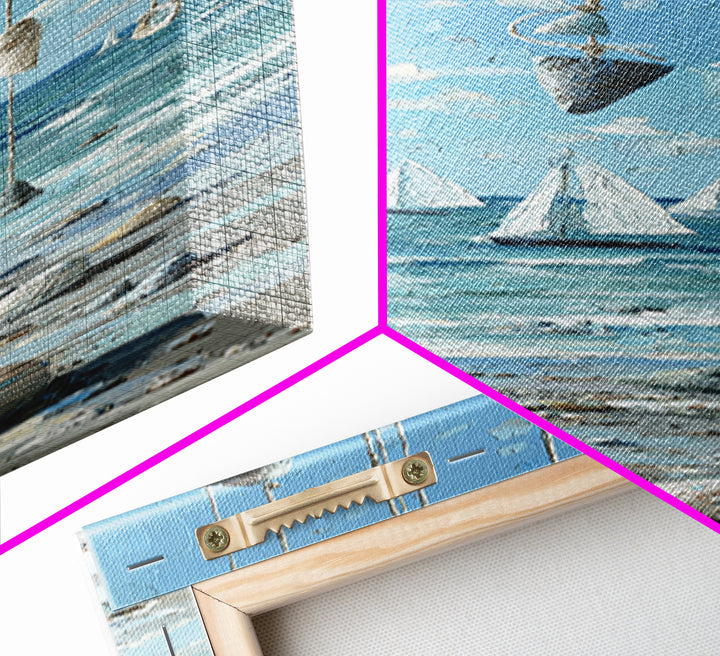 Nautical Rope and Shell Still Life Framed Canvas Print, Beach Art, Modern Decor, Coastal Decor, Fine Art, Shore, Home Decor, BEA-1x3-53