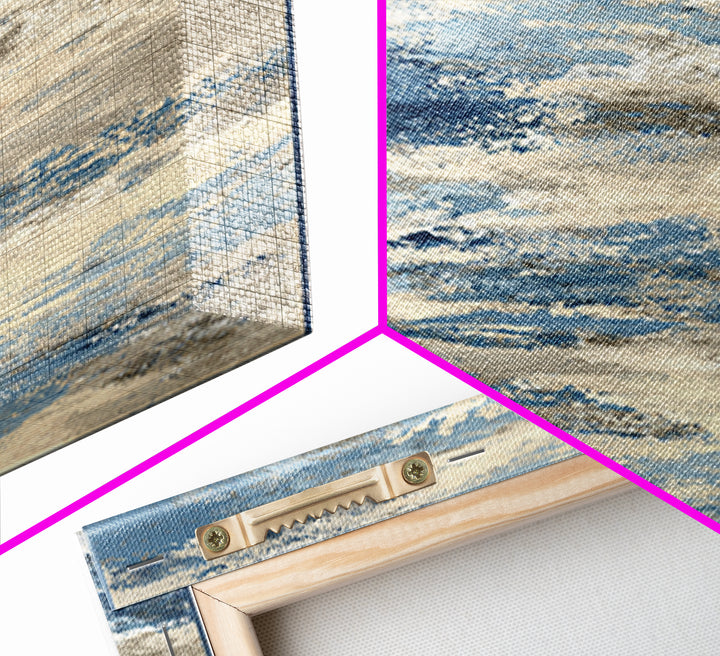 Old Coastal Map Composition Canvas Print, Beach Art, Fine Art Print, Coastal Decor, Abstract Art, Shore, Wall Decor, Art Prints, BEA-1x3-57