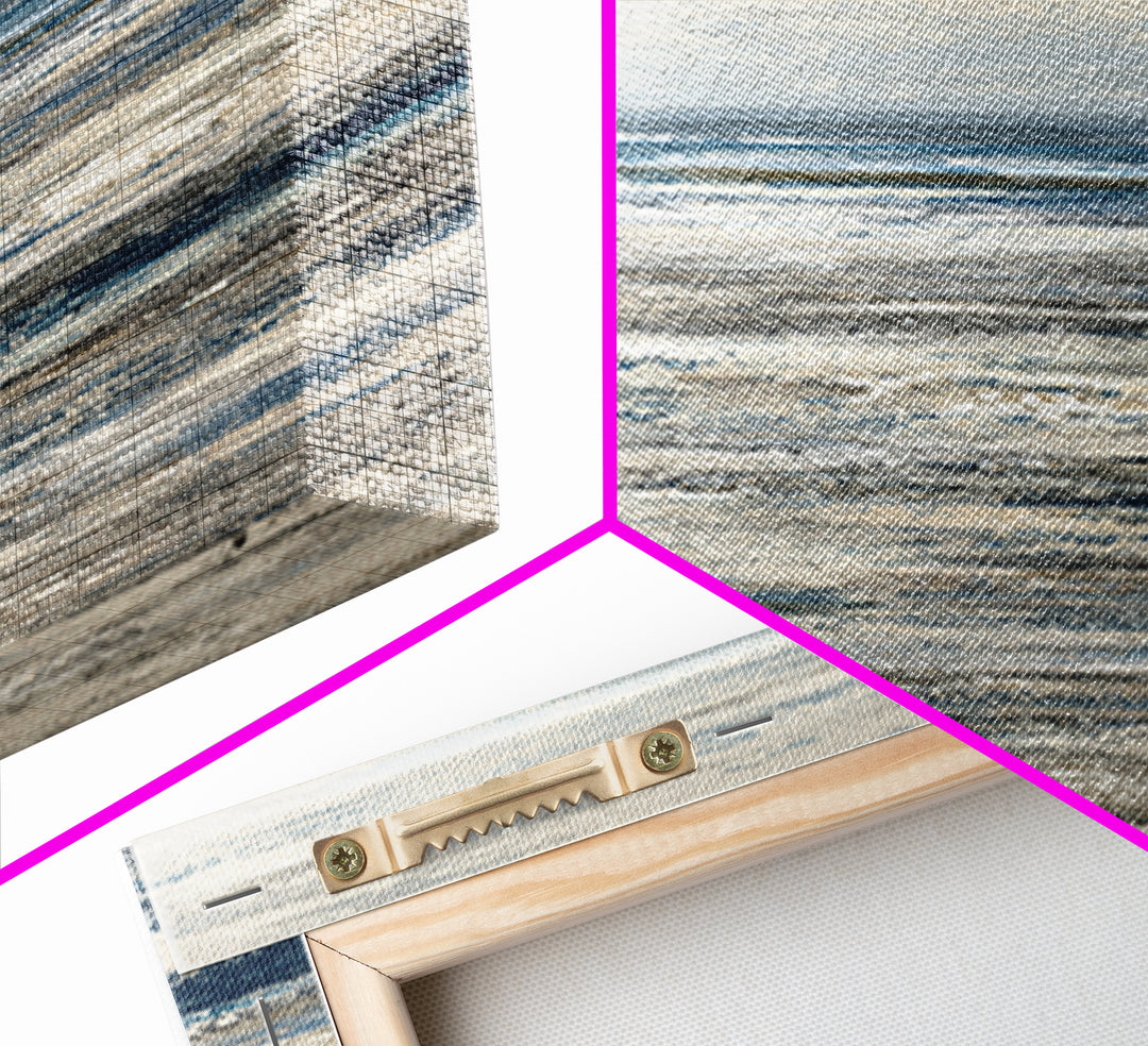 Abstract Ocean Horizon Framed Canvas Print, Beach Art, Abstract Art, Coastal Decor, Fine Art, Shore, Modern Art, Beach Wall Art, BEA-1x3-76