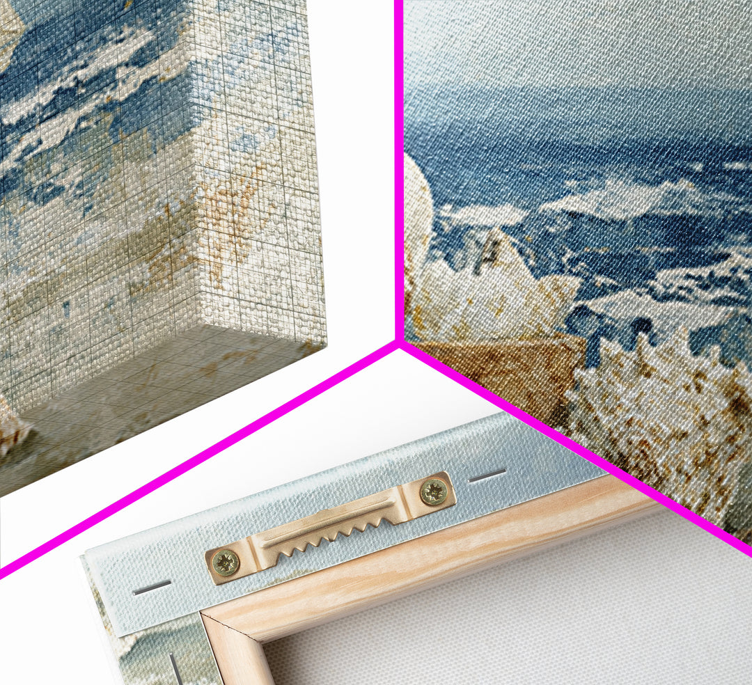 Nautical Rope and Shell Still Life Framed Canvas Print, Beach Art, Minimalist Decor, Coastal Decor, Shore, Original Art, BEA-2x1-13