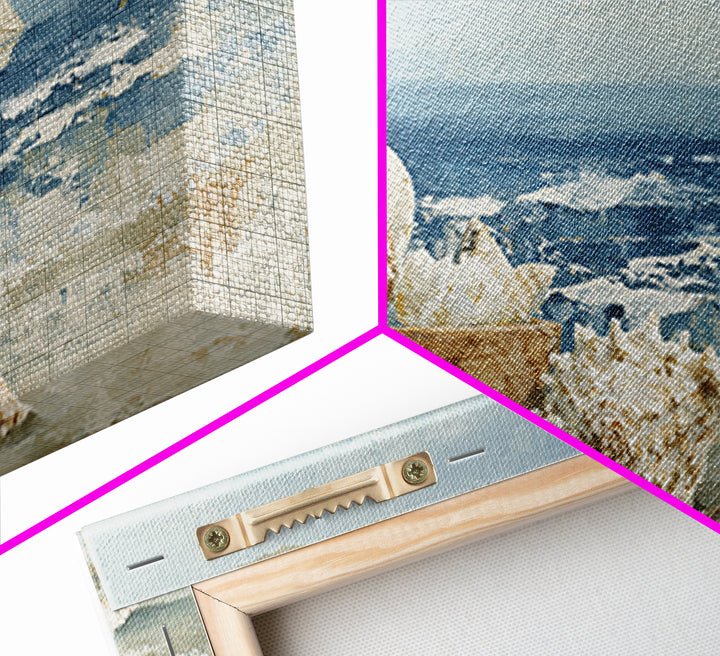 Nautical Rope and Shell Still Life Framed Canvas Print, Beach Art, Minimalist Decor, Coastal Decor, Shore, Original Art, BEA-2x1-13