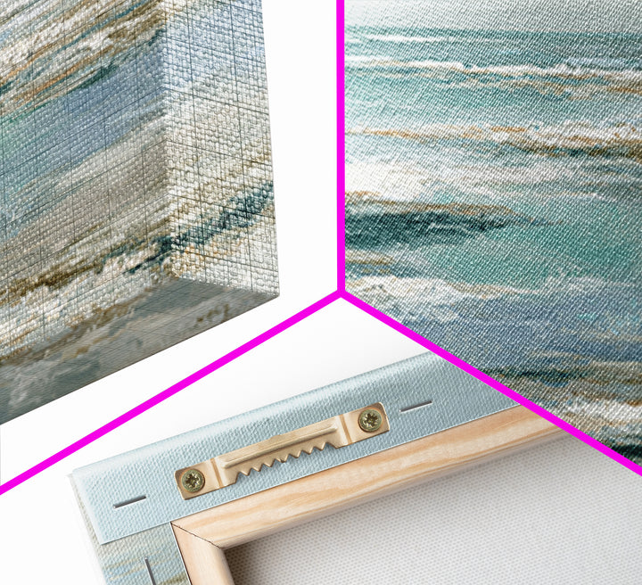 Seashell Collection Painted Like Natural Specimens Framed Canvas Print, Beach Art, Digital Wall Art, Coastal Decor, Shore, BEA-2x1-72