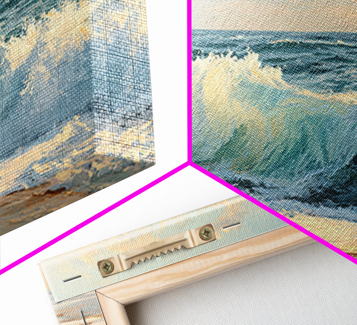 Stormy Ocean Wave Canvas Print, Beach Art, Original Painting, Coastal Decor, Fine Art, Shore, Nautical Decor, Coastal Wall Art, BEA-2x1-77
