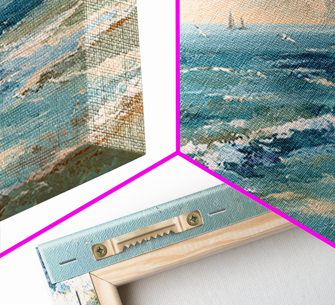 Aerial Turquoise Shoreline Canvas Print, Beach Art, Original Art, Coastal Decor, Fine Art, Shore, Beach Decor, Modern Art, BEA-2x1-93