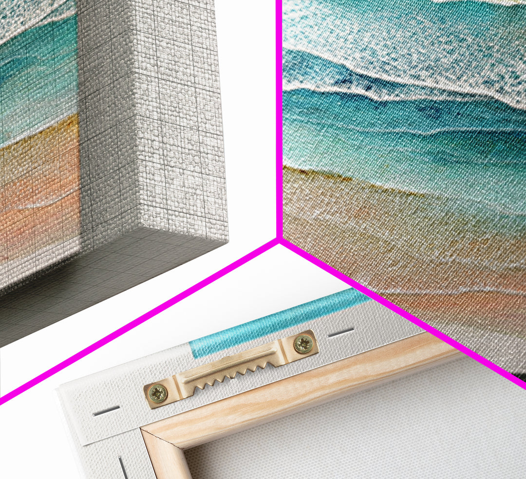 Aerial Turquoise Shoreline Canvas Print, Beach Art, Art, Coastal Decor, Fine Art, Shore, Abstract Wall Art, Whimsical Decor, BEA-2x3-9