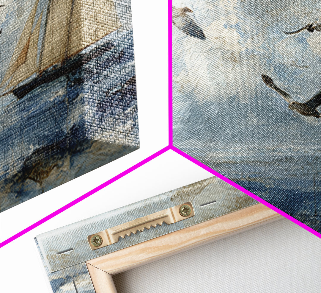Old Coastal Map Composition Canvas Print, Beach Art, Abstract Art, Coastal Decor, Fine Art, Shore, Modern Art, Beach Wall Art, BEA-3x2-1