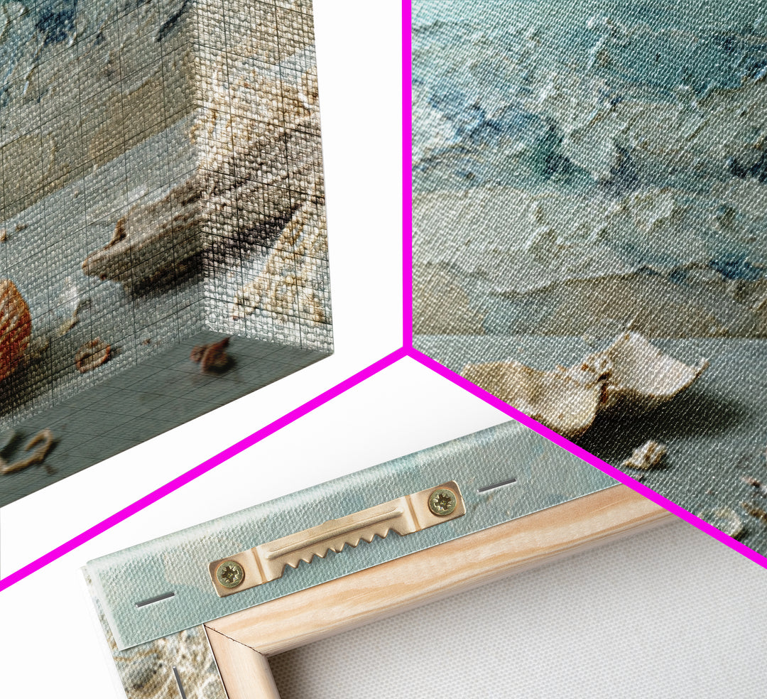 Seashell Collection Painted Like Natural Specimens Canvas Print, Beach Art, Wall Art Print, Coastal Decor, Fine Art, Shore, BEA-3x2-32